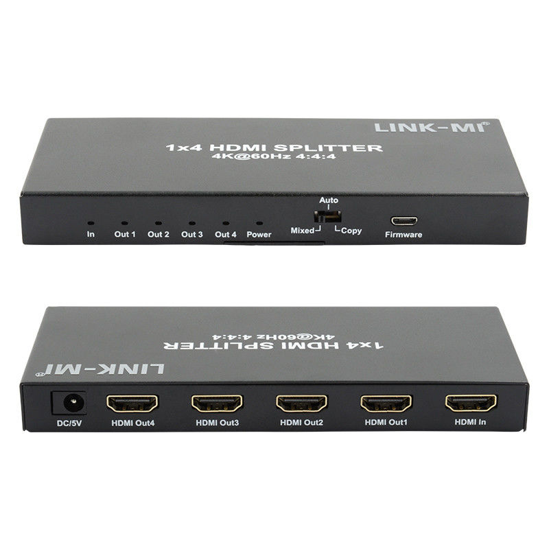 HDMI 2.0 HDMI 확장기 분할기 60Hz 1x4 지원 3D 18G HDR 1 In 4 아웃 AV 분할기