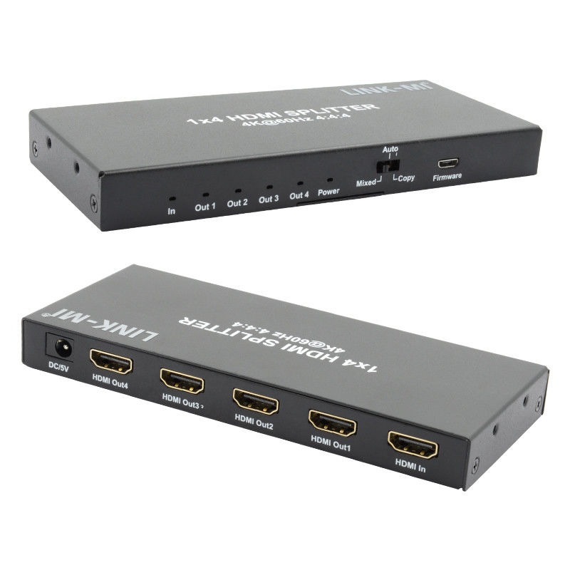 HDMI 2.0 HDMI 확장기 분할기 60Hz 1x4 지원 3D 18G HDR 1 In 4 아웃 AV 분할기