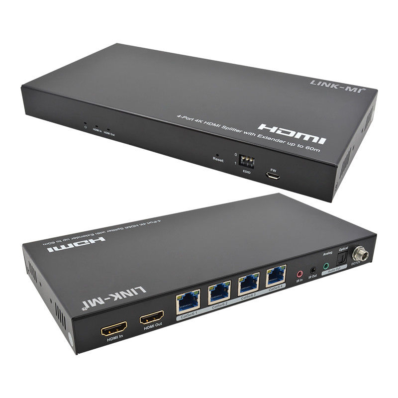 1x4 4K 무선 HDMI 스플리터 확장기 지원 60m 4K@60Hz AV 스플리터 RJ45