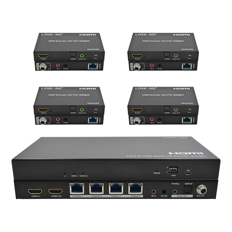 1x4 4K 무선 HDMI 스플리터 확장기 지원 60m 4K@60Hz AV 스플리터 RJ45