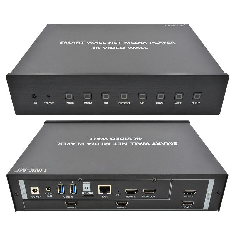 HDMI 2X2 4K 비디오 벽 컨트롤러 미디어 플레이어 TV 벽 프로세서 4 TV
