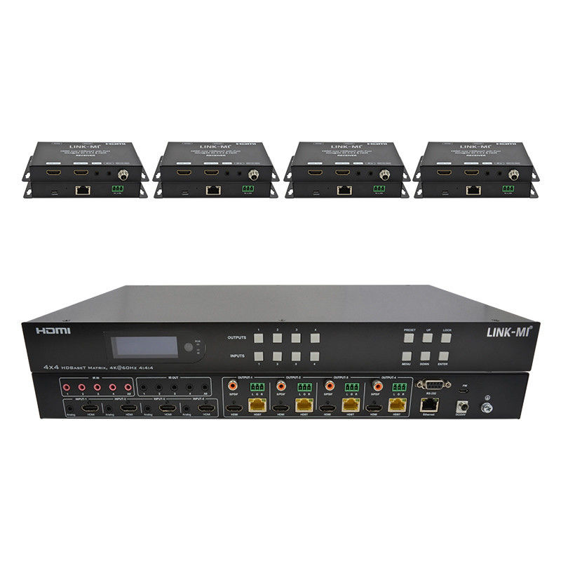 70m 4x4 HDMI 오디오 매트릭스 스위치 4 HDMI 루프 아웃 4 포트 비디오 스위치