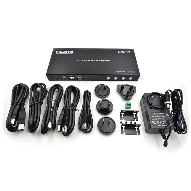 4 포트 네트워크 HDMI2.0 KVM 스위치 최대 4K 60Hz 18Gbps