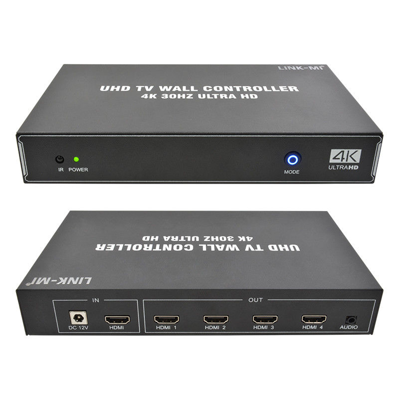 1X4 1X3 1X2 4K 비디오 벽 컨트롤러 30Hz 4 채널 HDMI TV 비디오 벽 프로세서 2x2