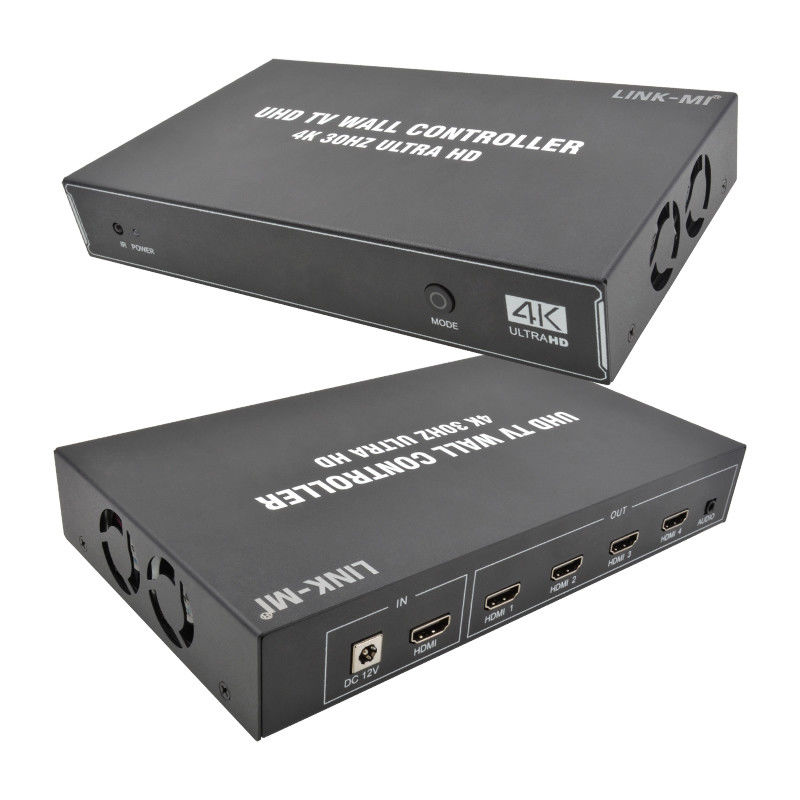 1X4 1X3 1X2 4K 비디오 벽 컨트롤러 30Hz 4 채널 HDMI TV 비디오 벽 프로세서 2x2