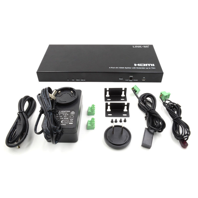 70M 1x4 4K HDMI Splitter Extender와 오디오 추출 1x4 Hdmi Splitter over Cat6