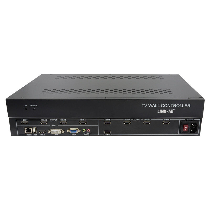 9채널 HDMI 비디오 벽 컨트롤러 3X3 줌 자막 광고용 멀티 디스플레이 컨트롤러