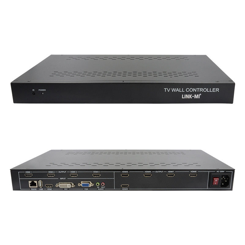9채널 HDMI 비디오 벽 컨트롤러 3X3 줌 자막 광고용 멀티 디스플레이 컨트롤러