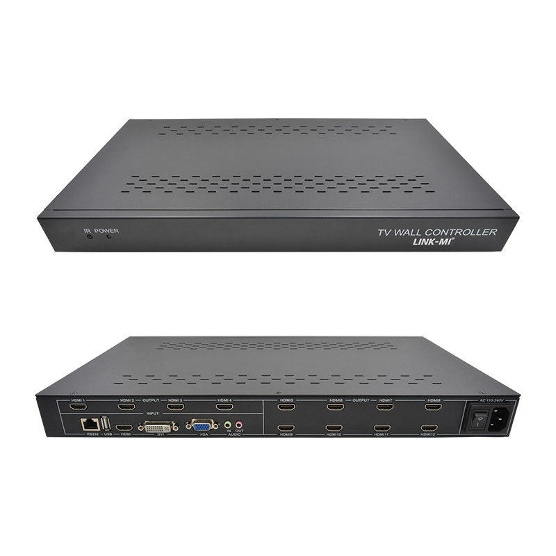 12 채널 3x3 2x2 TV 벽 컨트롤러 3x4 비디오 벽 디스플레이 컨트롤러 3.5mm