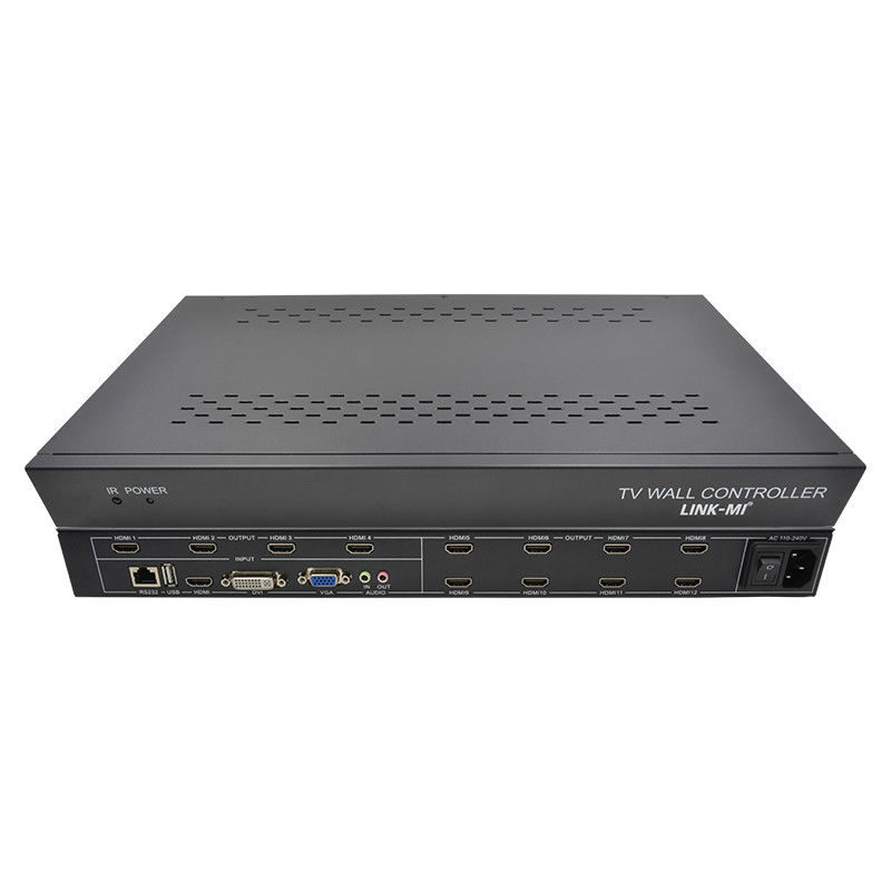 12 채널 3x3 2x2 TV 벽 컨트롤러 3x4 비디오 벽 디스플레이 컨트롤러 3.5mm