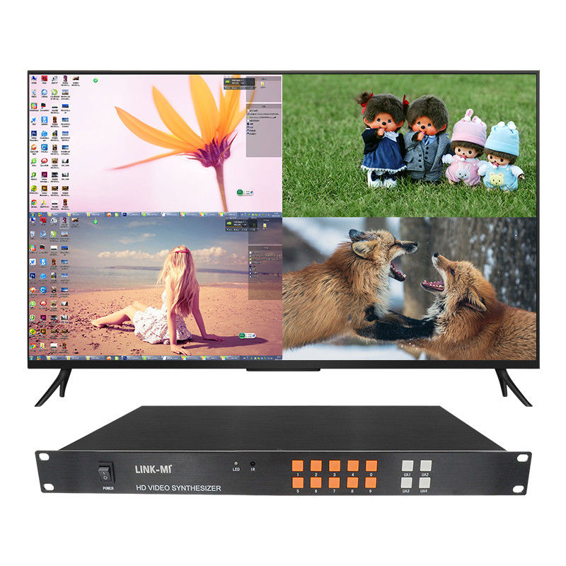 4인 1Out HD HDMI 멀티 뷰어 합성기 VGA CVBS HDMI 4x1 쿼드 멀티 뷰어