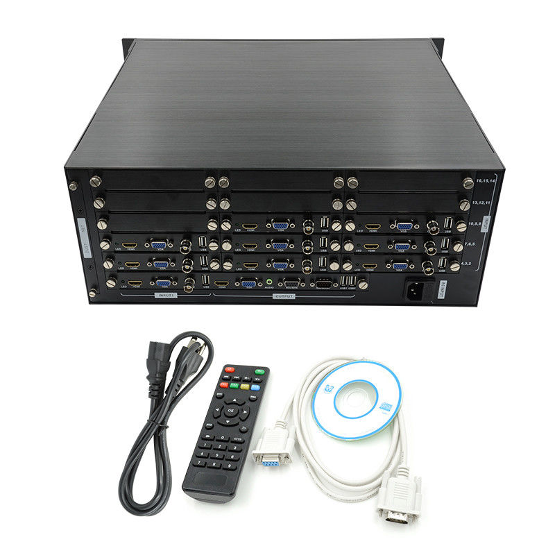 16채널 비디오 HDMI 멀티 뷰어 VGA BNC 신호 입력 1080P 16X1 HDMI 스위치