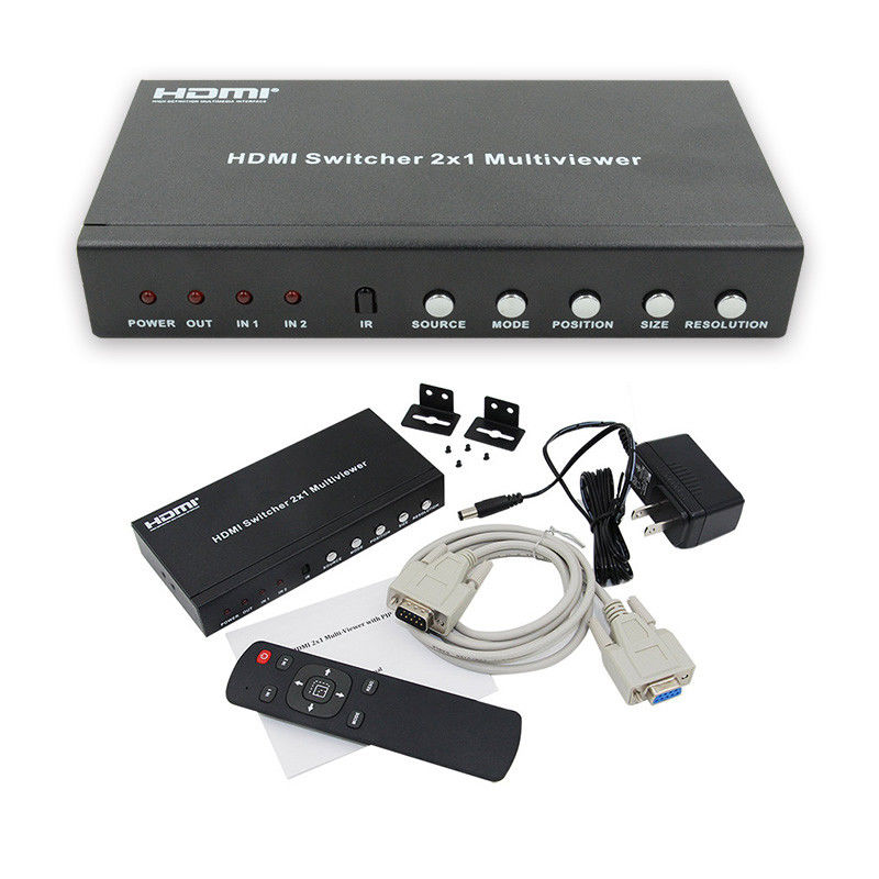 225MHz HDMI 쿼드 스크린 스플리터 HDMI 2x1 멀티뷰어