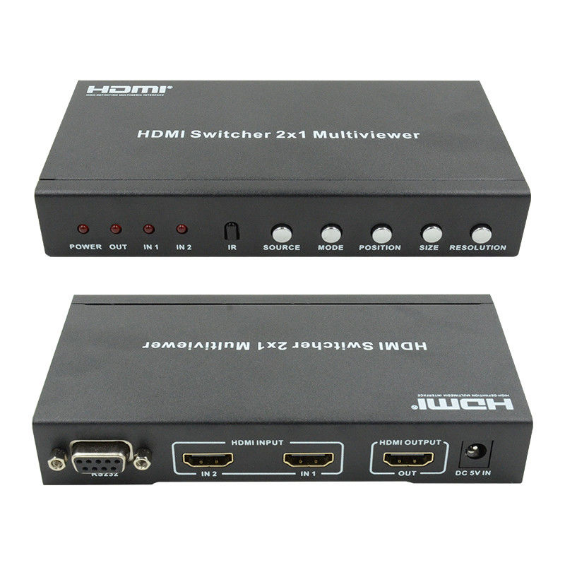 225MHz HDMI 쿼드 스크린 스플리터 HDMI 2x1 멀티뷰어