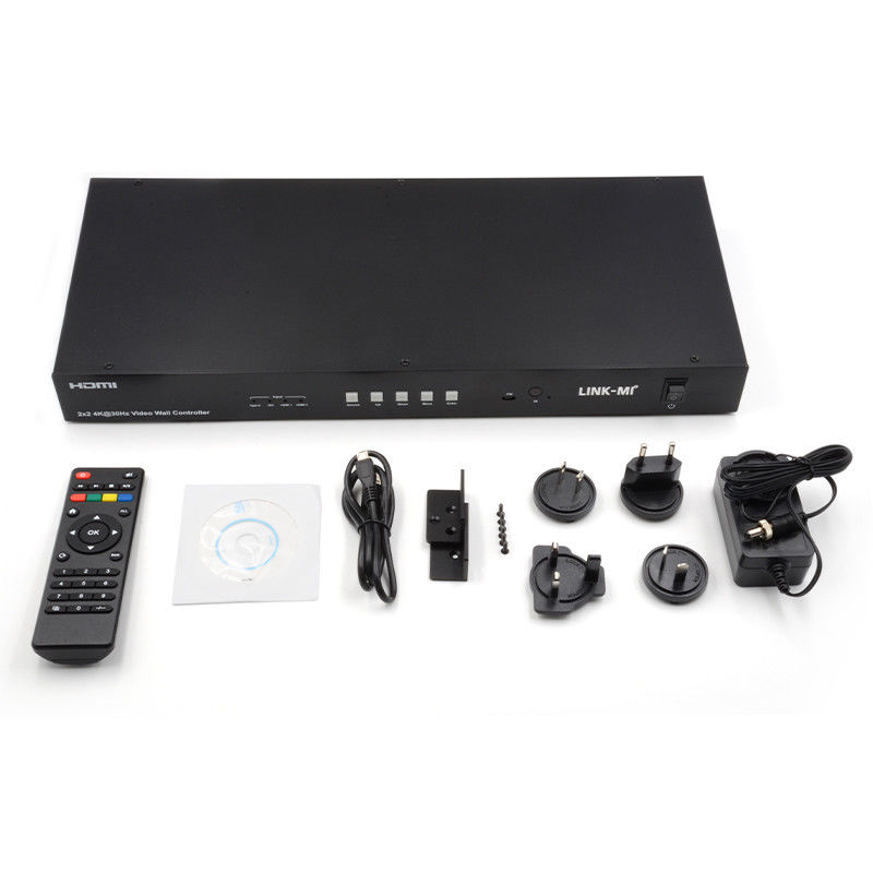4K 비디오 월 매트릭스 컨트롤러 2x2 1x4 4x1 10x10 스플라이싱 디스플레이 USB 타입 C DVI
