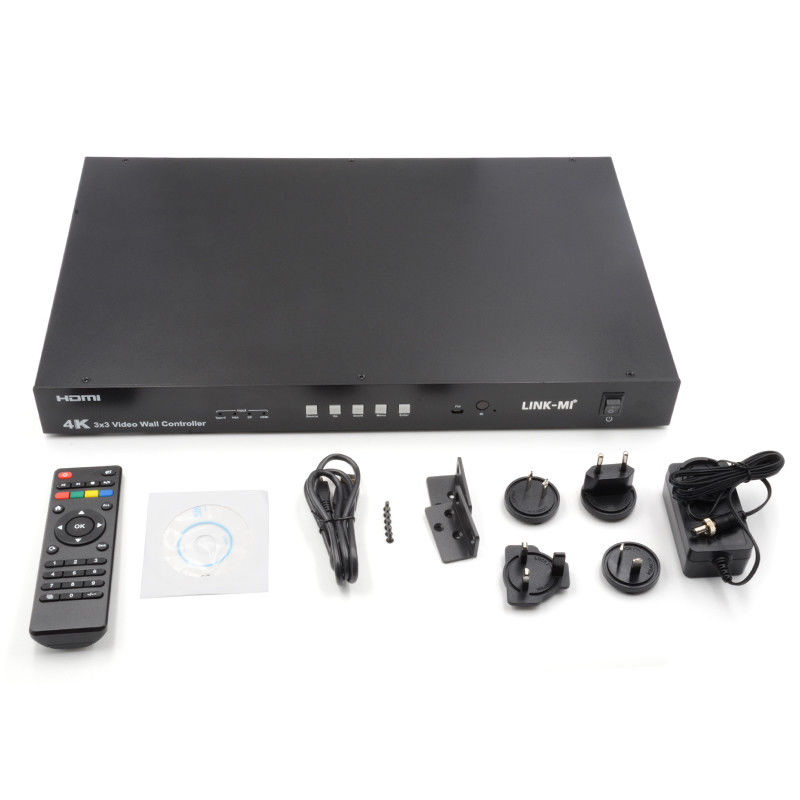 울트라 HD 4K 비디오 월 컨트롤러 HDMI DP 3x3 비디오 월 프로세서 VGA USB 타입-C