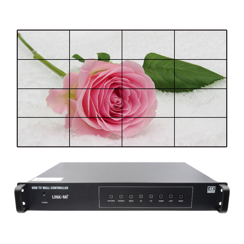 4K 4X4 HDMI 비디오 벽 컨트롤러 16 HDMI 출력 이미지 회전 비디오 벽 프로세서