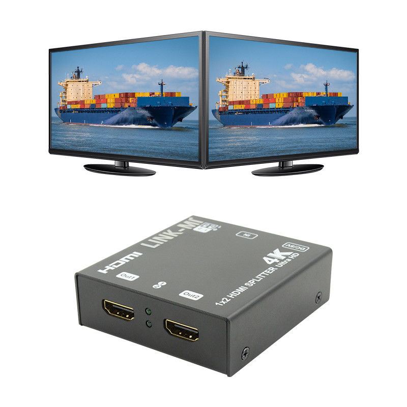 1X2 4K HDMI 확장기 스플리터 지원 4K2K EDID 3D 2 포트 비디오 스플리터