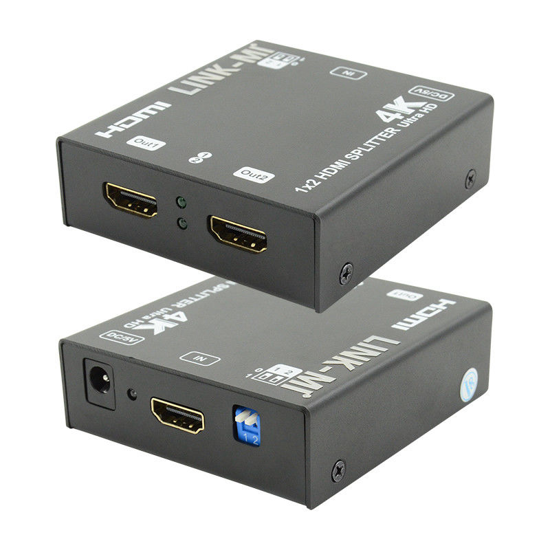 1X2 4K HDMI 확장기 스플리터 지원 4K2K EDID 3D 2 포트 비디오 스플리터