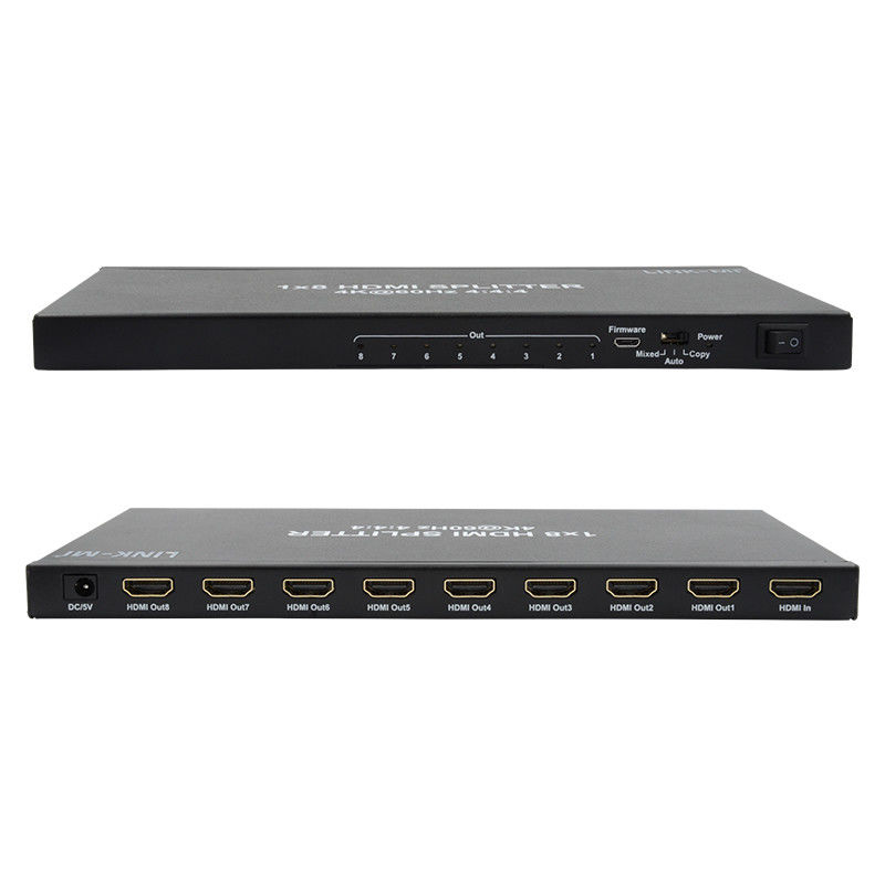 1/8 4K HDMI 스플리터 1 In 8 Out 60Hz 3D 18G 비디오 오디오 스플리터 8 디스플레이