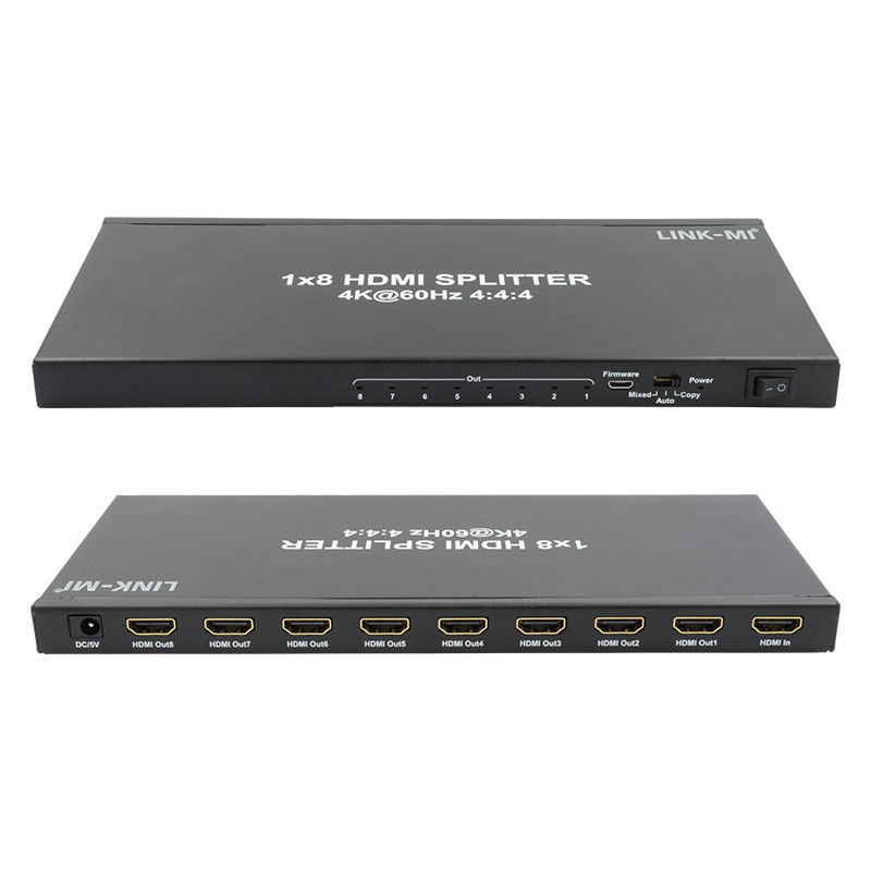 1/8 4K HDMI 스플리터 1 In 8 Out 60Hz 3D 18G 비디오 오디오 스플리터 8 디스플레이