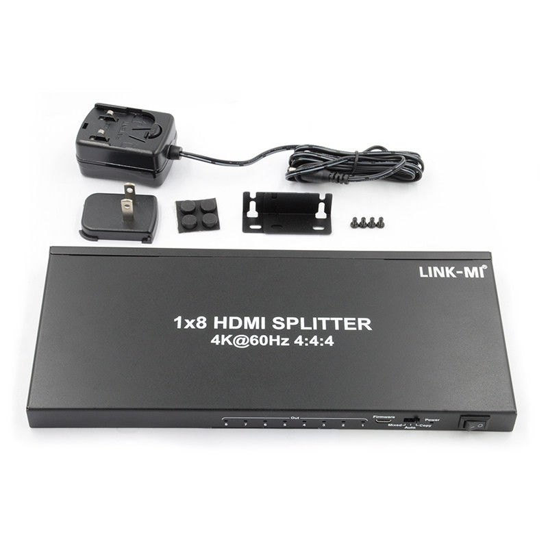 1/8 4K HDMI 스플리터 1 In 8 Out 60Hz 3D 18G 비디오 오디오 스플리터 8 디스플레이
