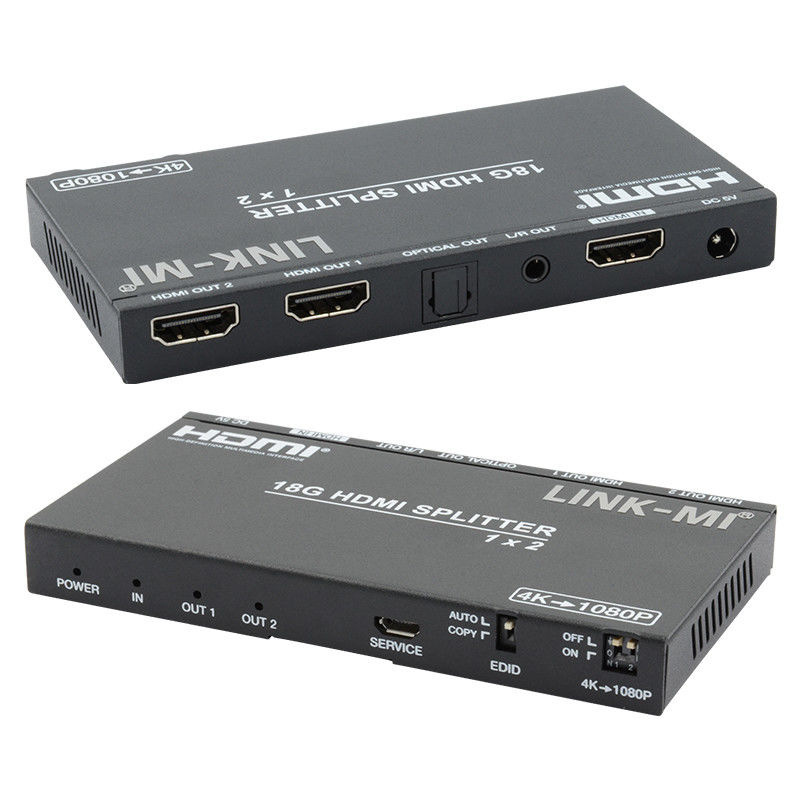 4K 2.0b 2 포트 HDMI 스플리터 4 HDCP 2.2COPY AUTO EDID HDMI 오디오 비디오 추출