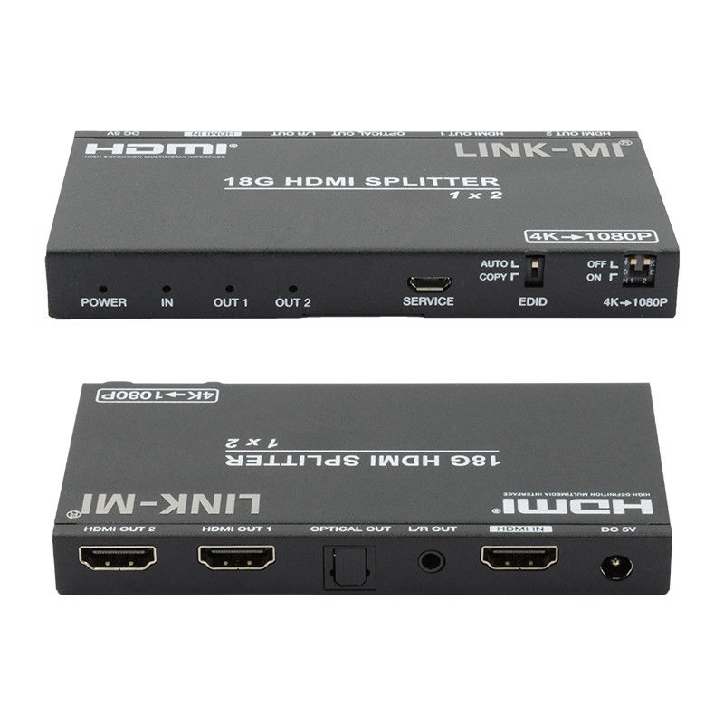 4K 2.0b 2 포트 HDMI 스플리터 4 HDCP 2.2COPY AUTO EDID HDMI 오디오 비디오 추출