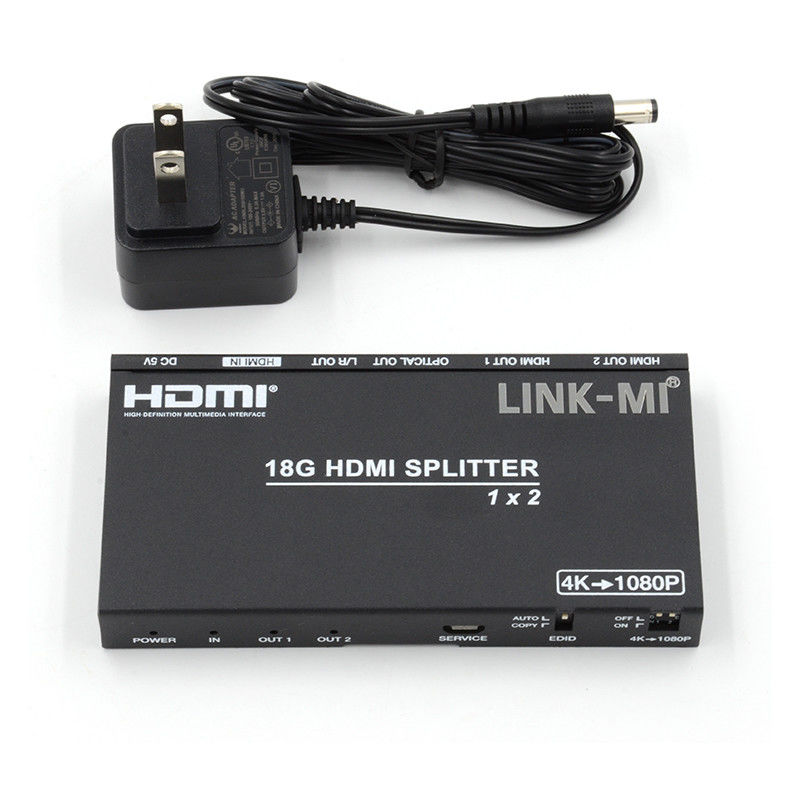 4K 2.0b 2 포트 HDMI 스플리터 4 HDCP 2.2COPY AUTO EDID HDMI 오디오 비디오 추출