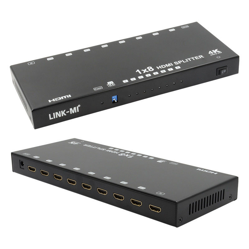 8 포트 4K HDMI 스플리터 비디오 스플리터 3D EDID 1 인 8 아웃 복제기 8 TV