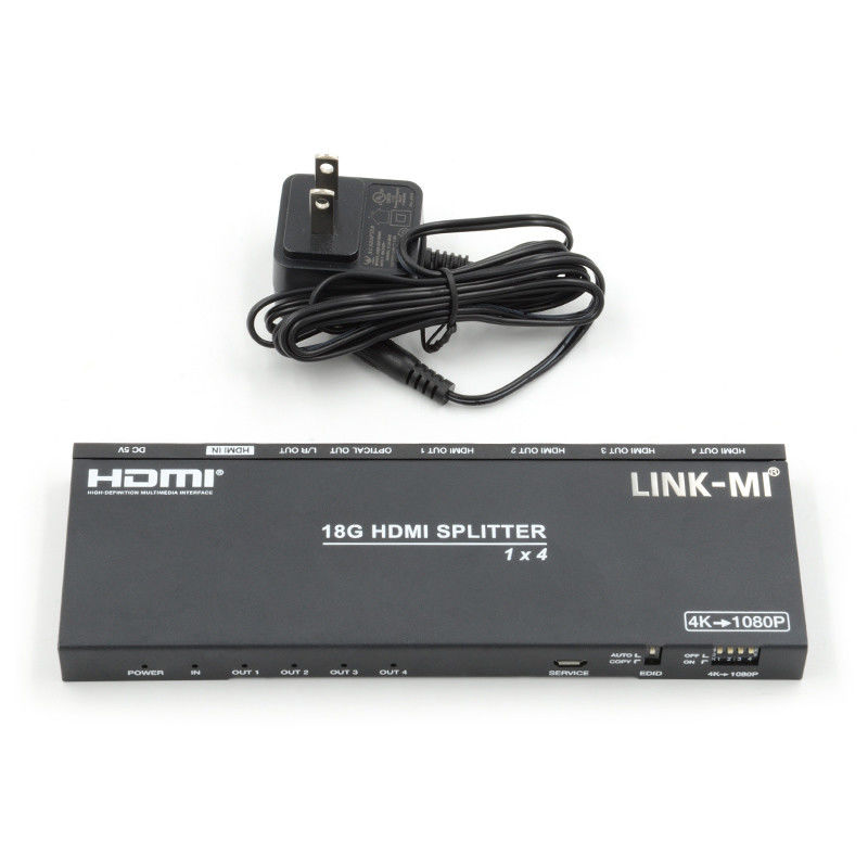 4K 1X4 멀티 HDMI 스플리터 EDID 아날로그 광학 HDMI2.0b 4 포트 비디오 스플리터