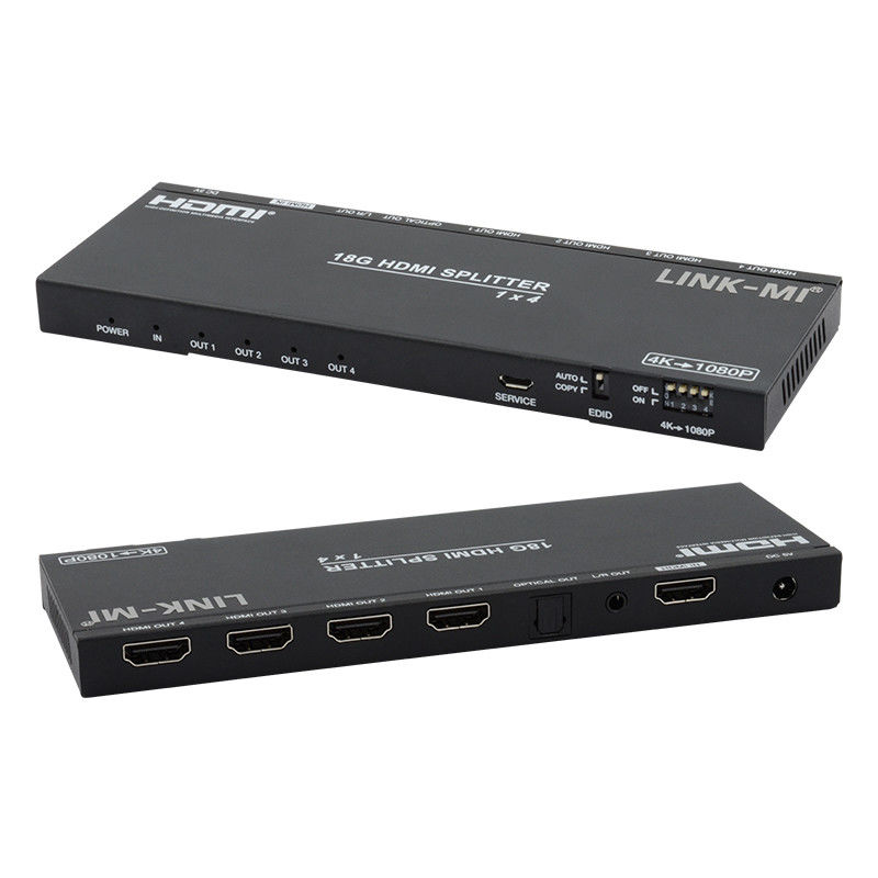 4K 1X4 멀티 HDMI 스플리터 EDID 아날로그 광학 HDMI2.0b 4 포트 비디오 스플리터