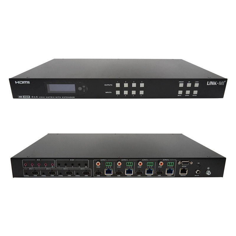 70m 4x4 HDMI 매트릭스 확장기 4 HDMI 루프 아웃 4K HDMI 매트릭스 스위치