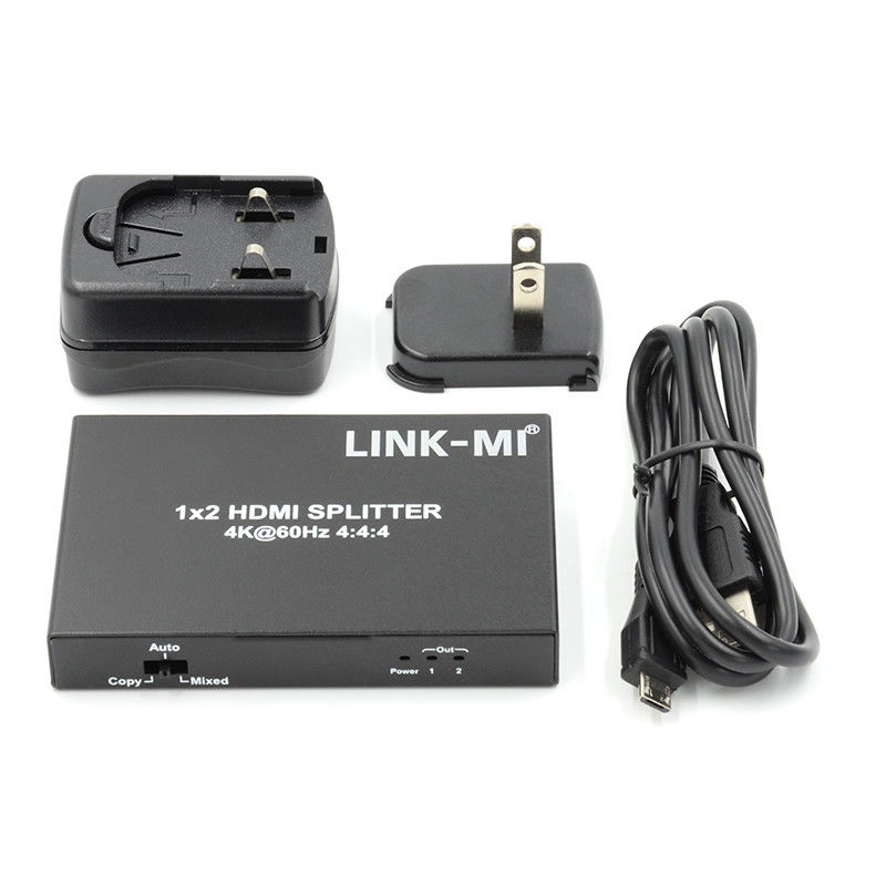 1x2 HDMI2.0 스플리터 지원 3D 18G HDR HDCP2.2 2 포트 비디오 스플리터