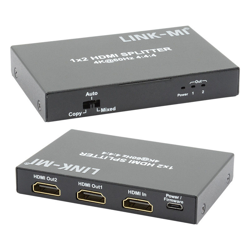 1x2 HDMI2.0 스플리터 지원 3D 18G HDR HDCP2.2 2 포트 비디오 스플리터