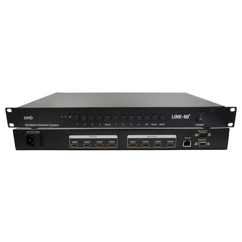 4X4 HDMI 매트릭스 스위처 시스템 4K HDMI 비디오 스위치 RS232 TCP/IP 지원