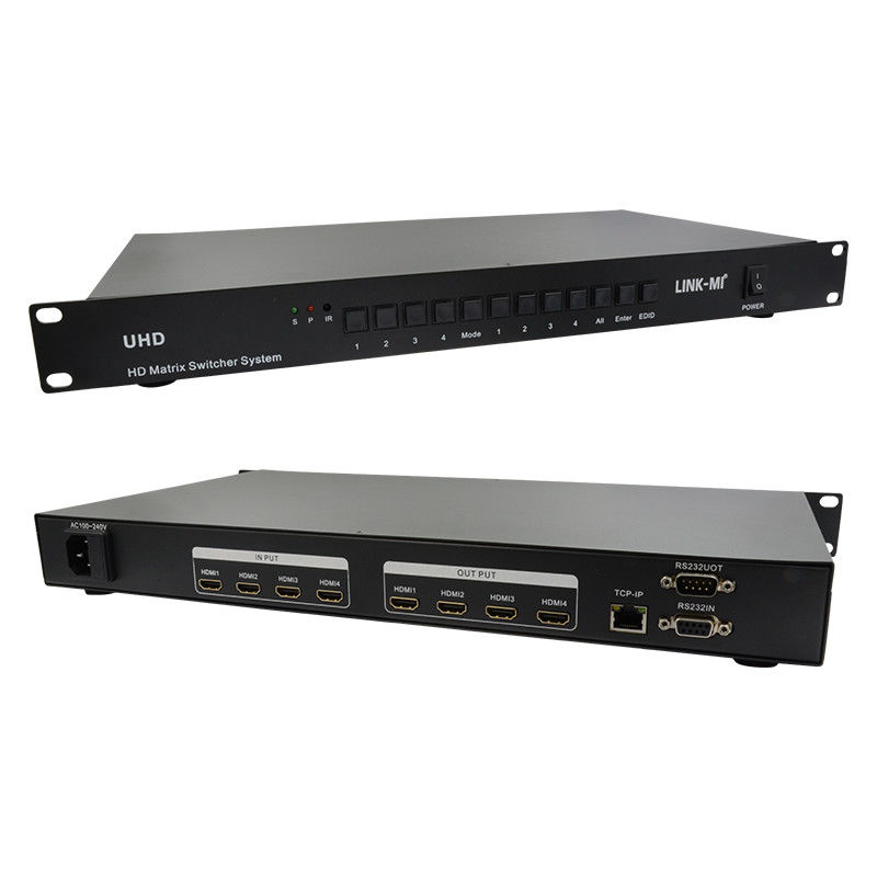 4X4 HDMI 매트릭스 스위처 시스템 4K HDMI 비디오 스위치 RS232 TCP/IP 지원