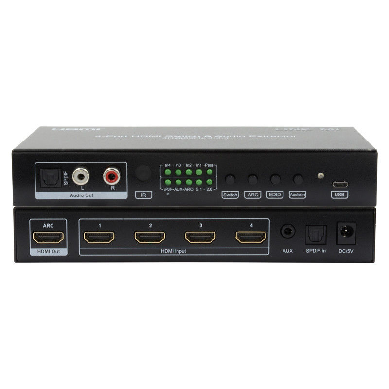 4X1 비디오 HDMI 스위치 2.0 스위치 4K@60hz YUV4:44 18Gbps ARC, CEC, HDR 지원