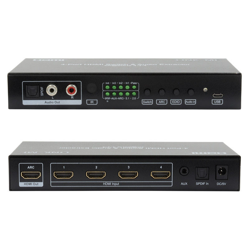 4X1 비디오 HDMI 스위치 2.0 스위치 4K@60hz YUV4:44 18Gbps ARC, CEC, HDR 지원