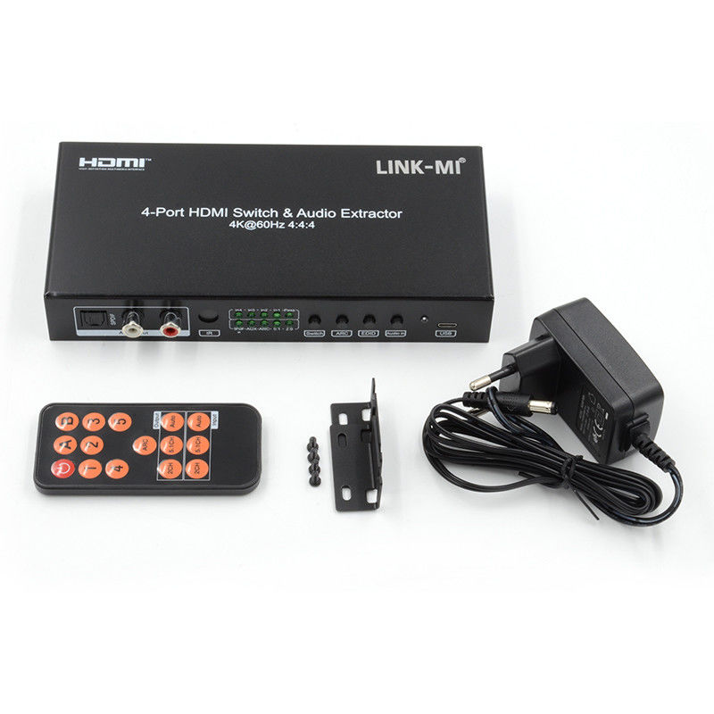 4X1 비디오 HDMI 스위치 2.0 스위치 4K@60hz YUV4:44 18Gbps ARC, CEC, HDR 지원