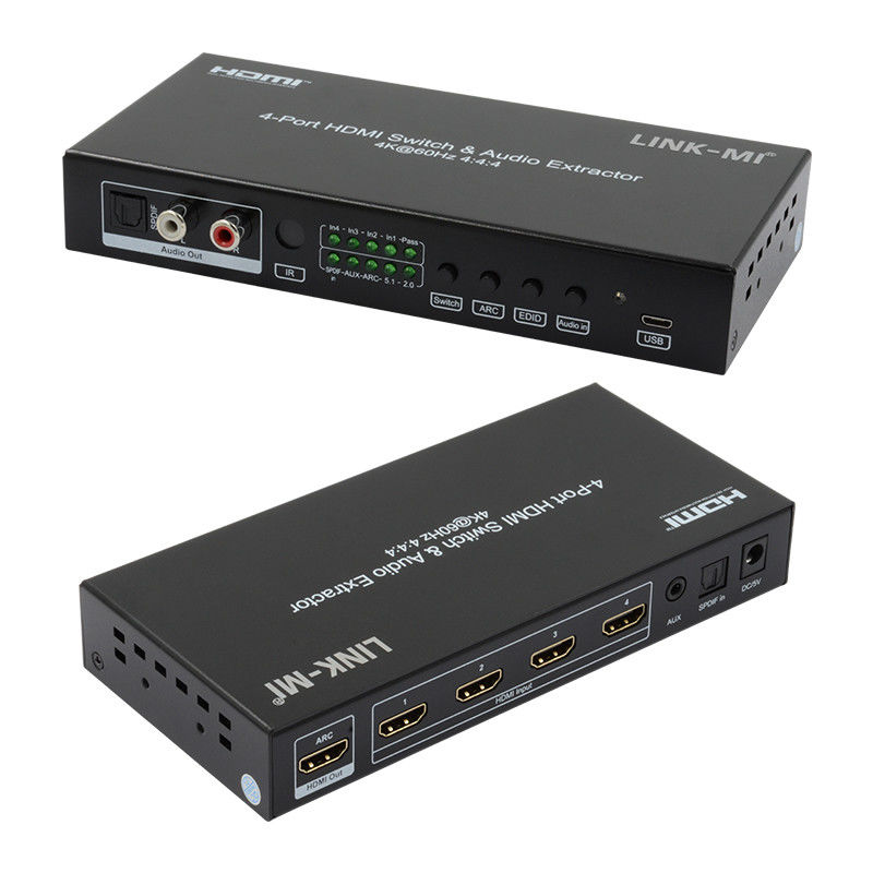 4X1 비디오 HDMI 스위치 2.0 스위치 4K@60hz YUV4:44 18Gbps ARC, CEC, HDR 지원