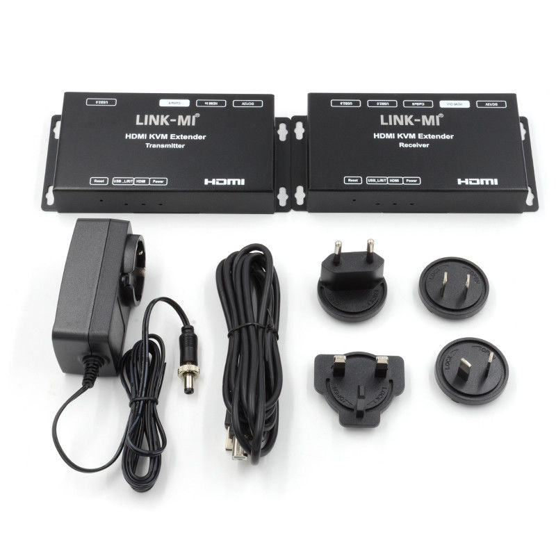 50M HDMI USB KVM 확장기 50m 100m 지원 듀얼 POC USB20