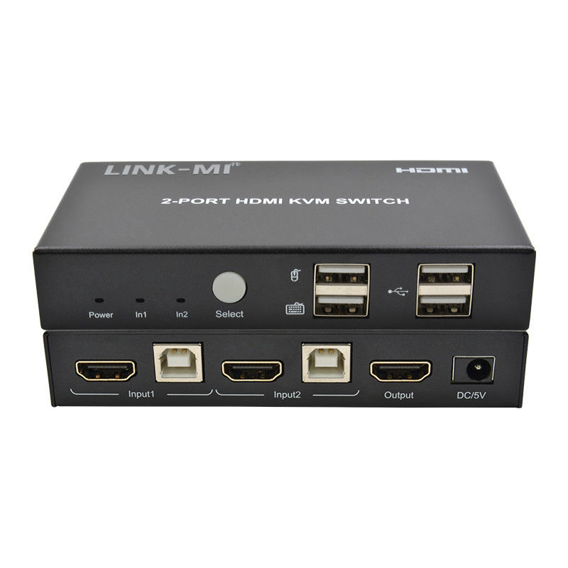 4K 2포트 HDMI KVM 스위치 지원 4K 30Hz USB 타입 B 포트