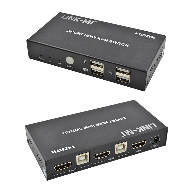 4K 2포트 HDMI KVM 스위치 지원 4K 30Hz USB 타입 B 포트