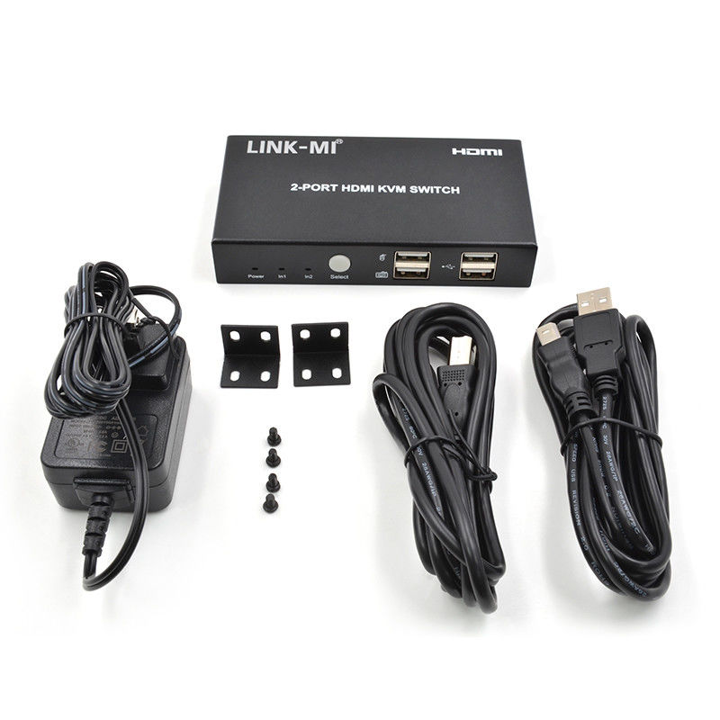 4K 2포트 HDMI KVM 스위치 지원 4K 30Hz USB 타입 B 포트