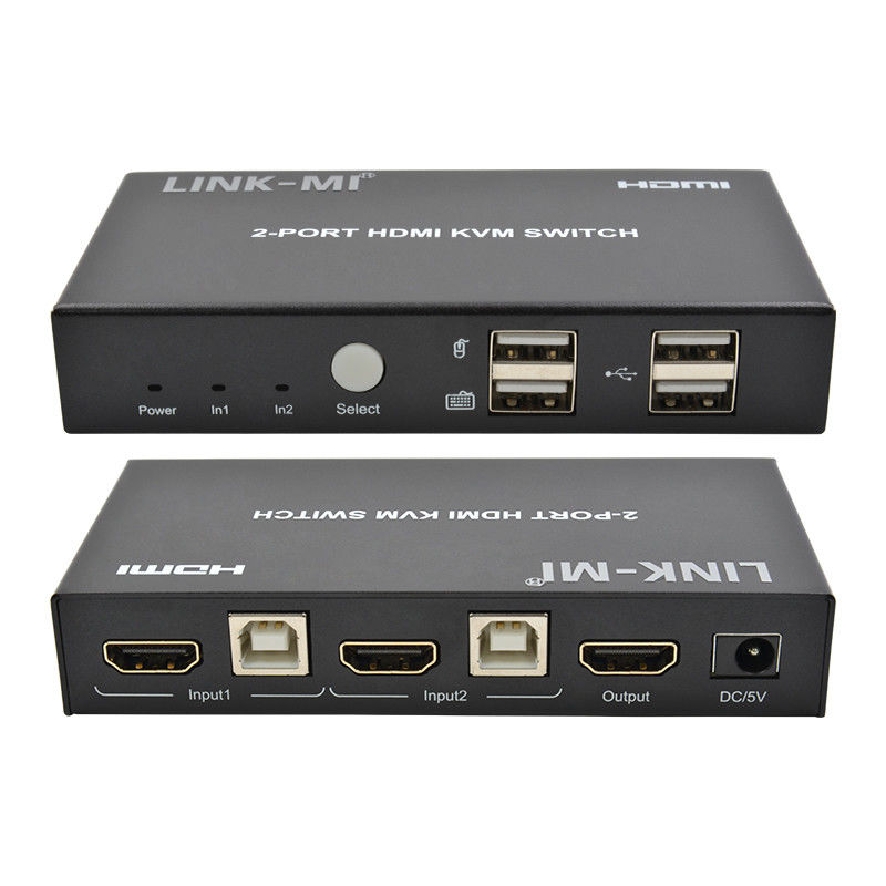 4K 2포트 HDMI KVM 스위치 지원 4K 30Hz USB 타입 B 포트