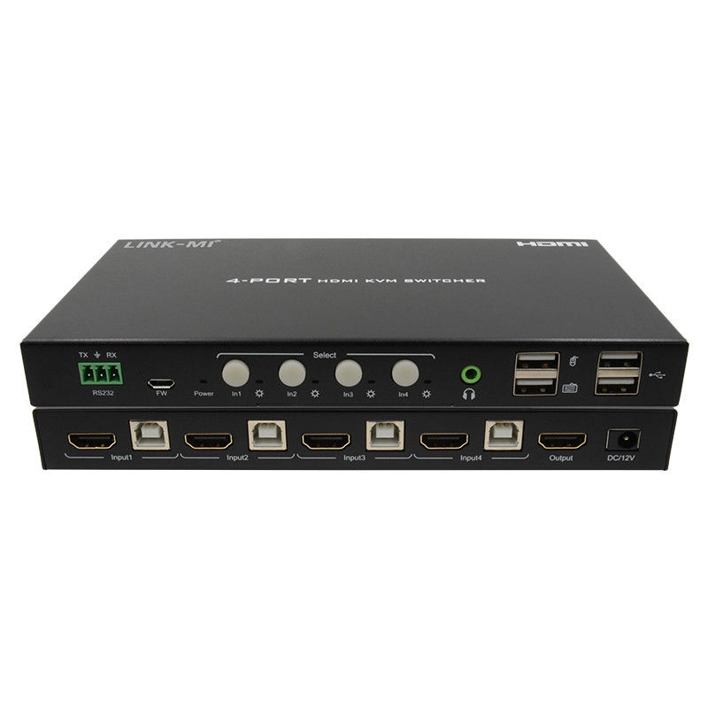 HDCP2.2 1.4 4K KVM 스위치 HDMI YUV4:4아날로그 오디오 추출과 함께 4 8 비트