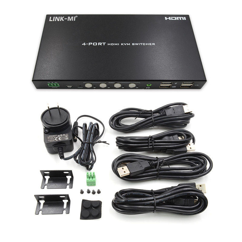 HDCP2.2 1.4 4K KVM 스위치 HDMI YUV4:4아날로그 오디오 추출과 함께 4 8 비트
