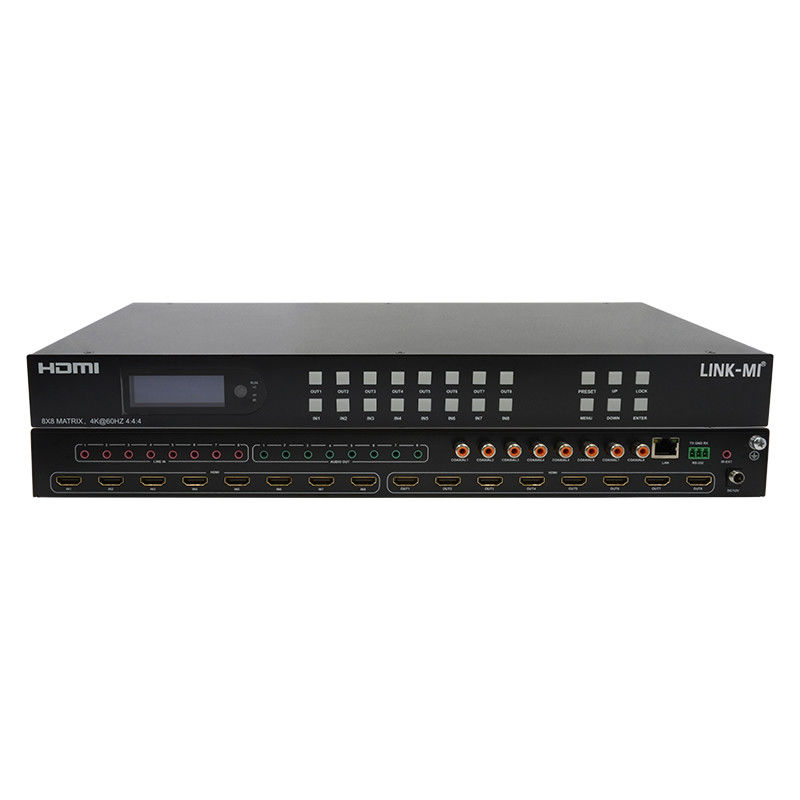 8x8 HDMI 매트릭스 4k Hdmi 스위처 아날로그 오디오 추출 지원 18Gbps HDR