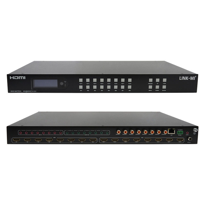 8x8 HDMI 매트릭스 4k Hdmi 스위처 아날로그 오디오 추출 지원 18Gbps HDR